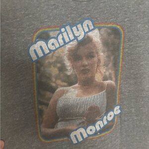 Gray Marilyn Monroe Graphic T-Shirt
